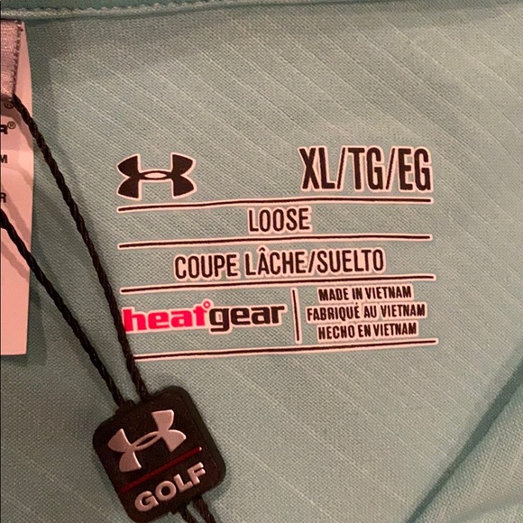 NWT UA Under Armour Golf Cold Black Polo XL zip - Picture 5 of 7